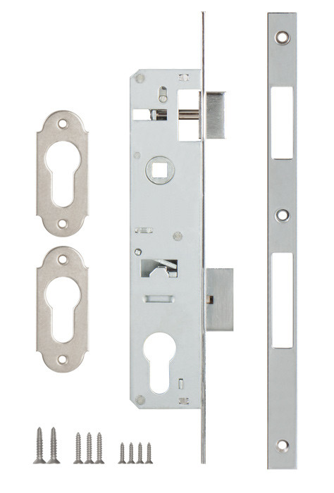 Корпус узкопрофильного замка с защёлкой 153/P (25 mm) w/b (хром) STB 153P2500018