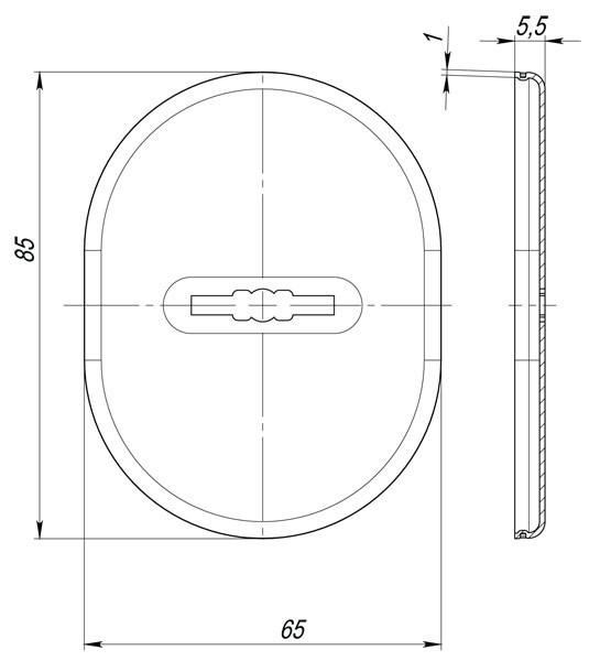 Накладка на сувальдный замок ESC.S.SF/OV.475 (ESC 475) GP латунь