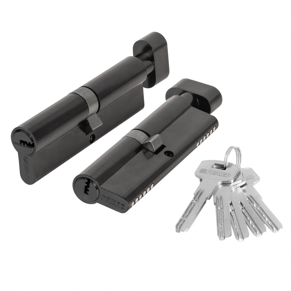Цилиндровый механизм (200 ZM/110) 2000ZM Knob 110 (45+10+55) BL-24 черный 5Key с вертушкой