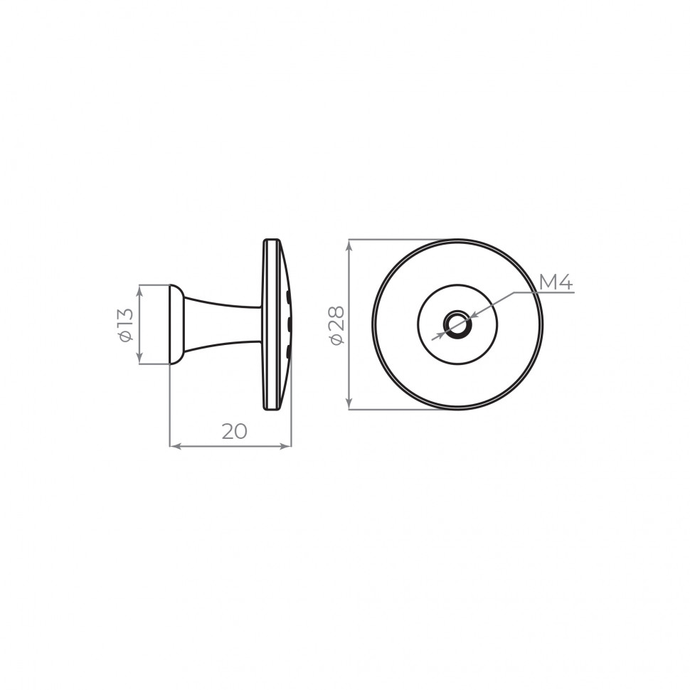 Ручка-кнопка мебельная MB-B-003 PB золото