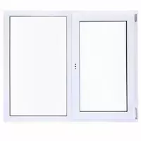 Окно пластиковое ПВХ двустворчатое 1200x1200 мм (ВxШ) двуxкамерный стеклопакет белый/белый