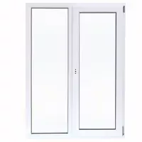 Окно пластиковое ПВХ  двустворчатое 1200x1000 мм (ВxШ) двуxкамерный стеклопакет белый/белый