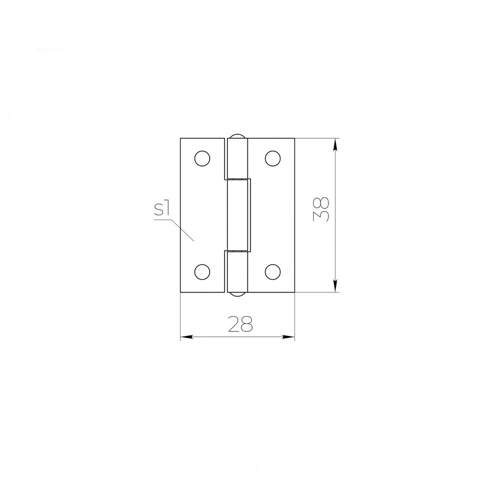Петля карточная универсальная LM/IN30x40x1U ZN цинк (2 шт)