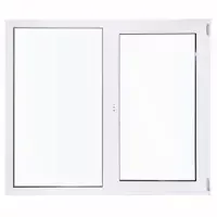 Окно ПВХ  двустворчатое 1400x1400 мм (ВхШ) двухкамерный стеклопакет белый (с двух сторон)
