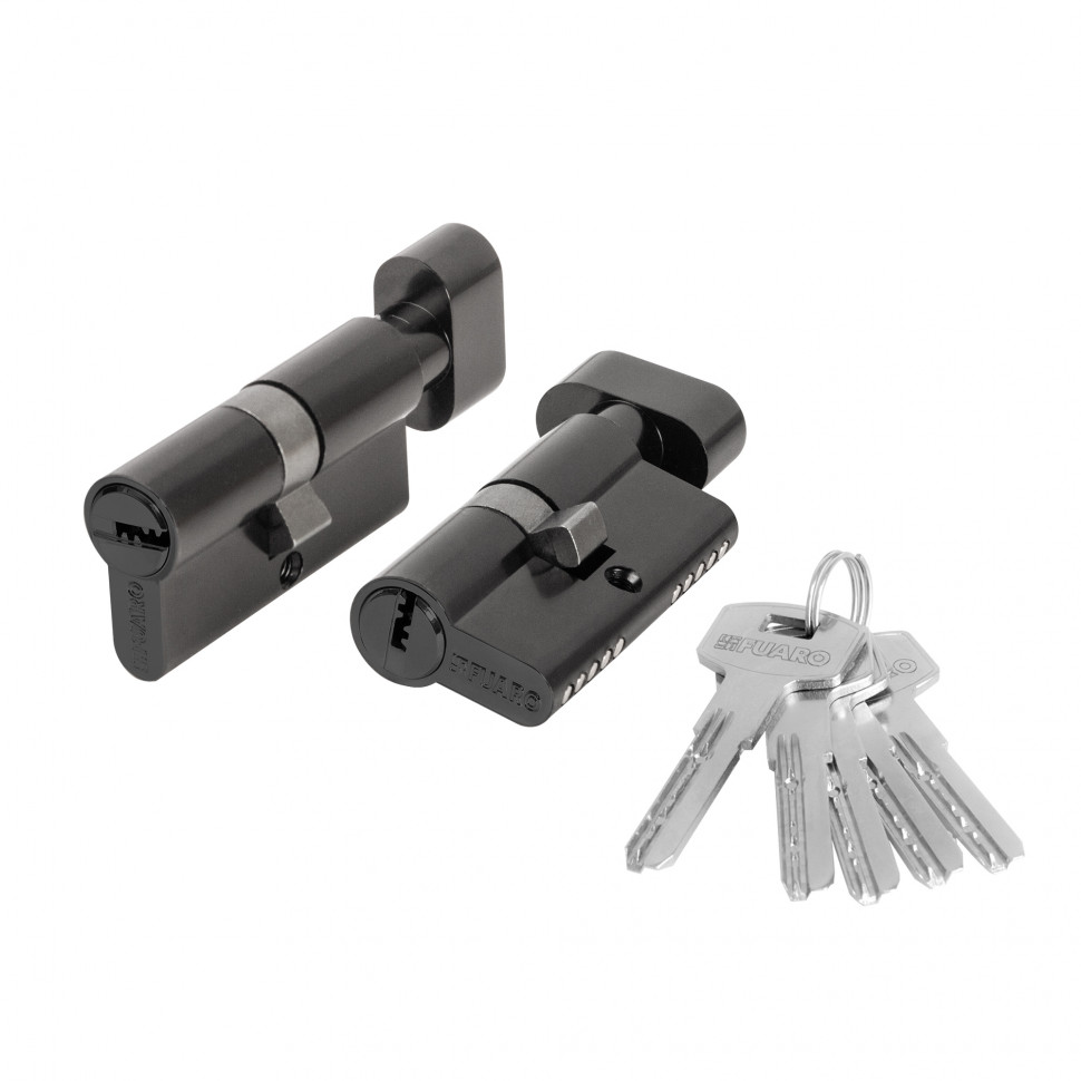 Цилиндровый механизм (200 ZM/90) 2000ZM Knob 90 (50+10+30) BL-24 черный 5Key с вертушкой