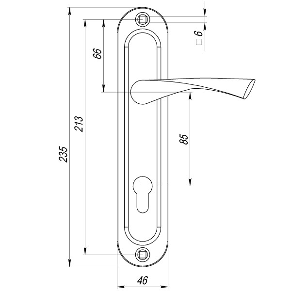 Ручка на планке HANDLE90.CRONA.18-85 (P90 8518 CRONA) СP хром