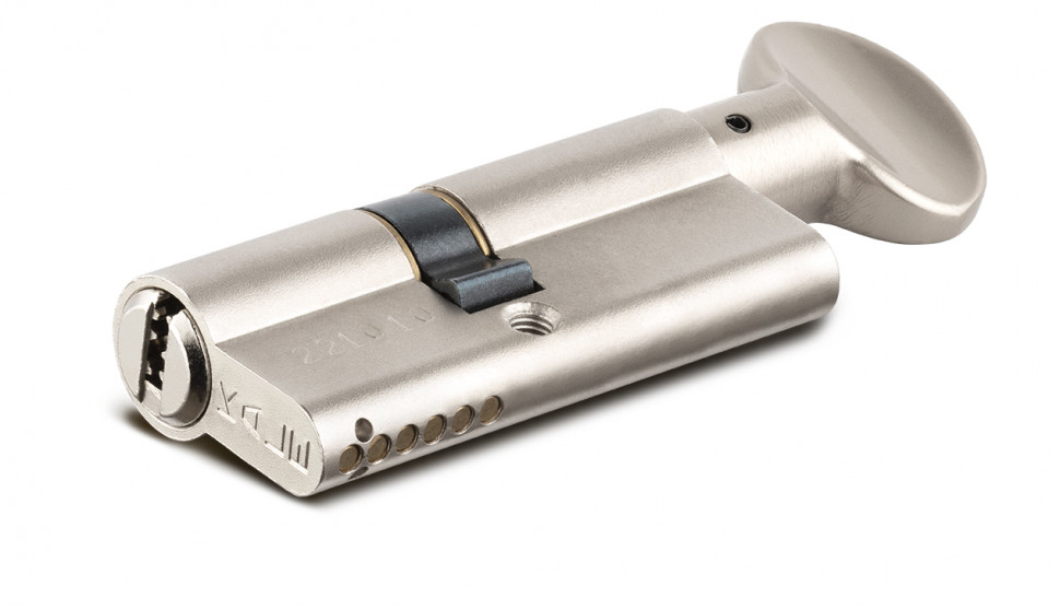Цилиндровый механизм с вертушкой 164 SM/80 (30+10+40) mm никель 5 кл.