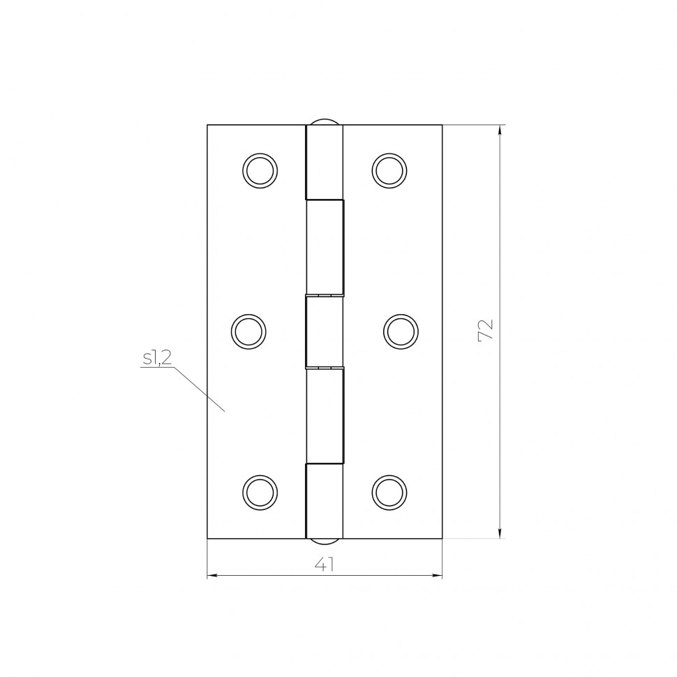 Петля карточная универсальная LM/IN40x75x1,2U YZN желтый цинк (2 шт)