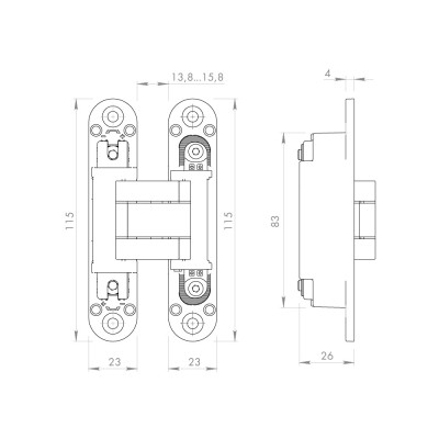 Петля скрытой установки LM/U3D3000.VPG BL/FSG флор. золото TECH