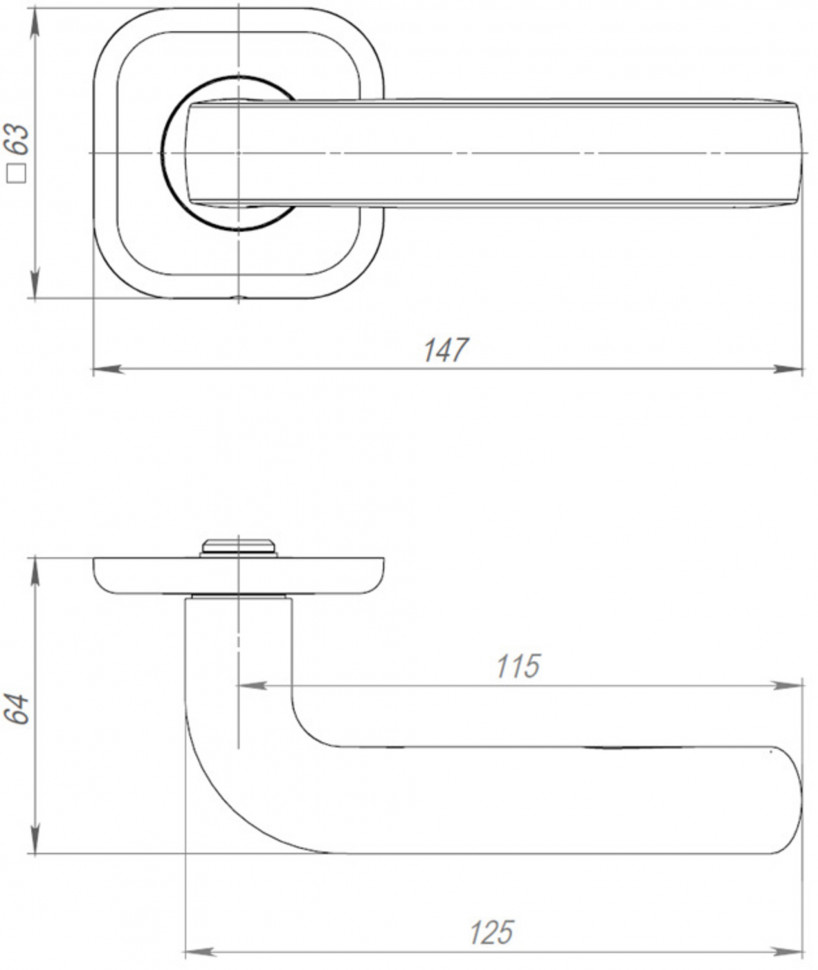 Ручка раздельная K.JK51.IND TORO 170 mm BL-24 черный (белая коробка)