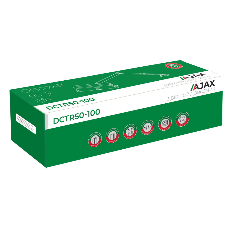 Доводчик дверной DCTR50-100 (TDR-100) 50-100кг BL черный