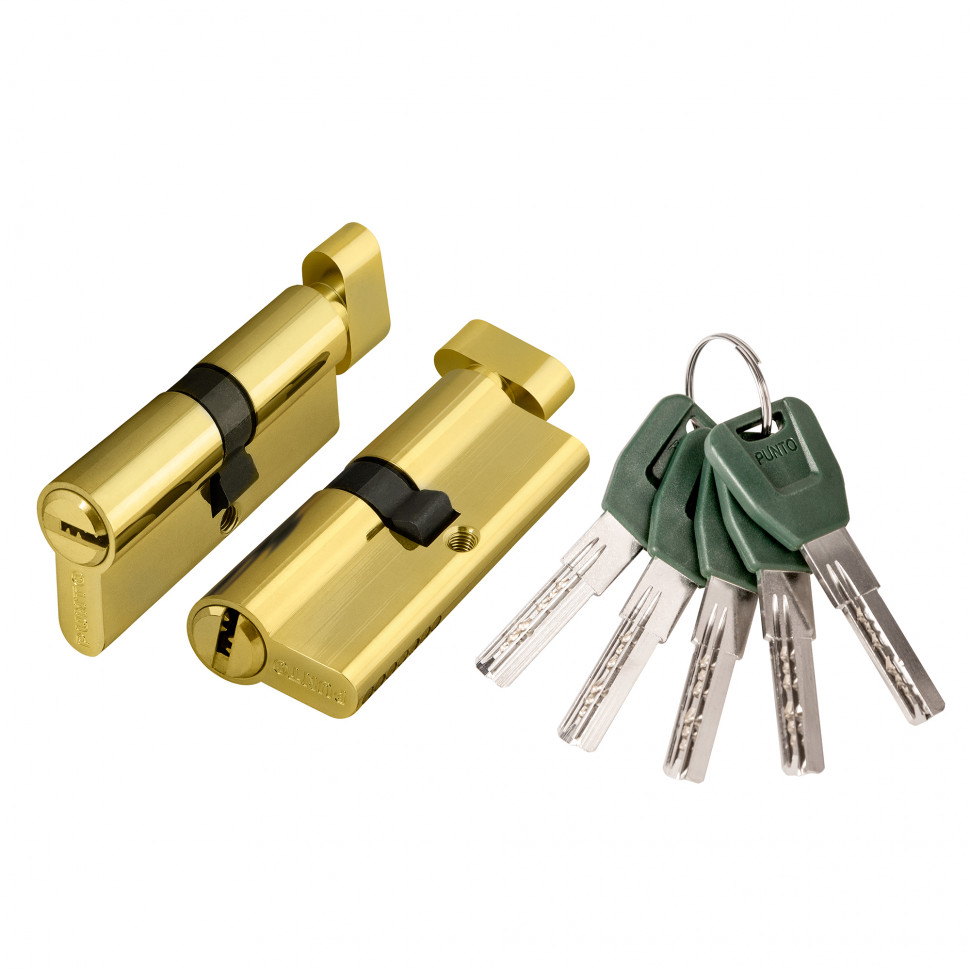 Цилиндровый механизм (A202/70) A2002Knob70(30+10+30) с вертушкой PB латунь 