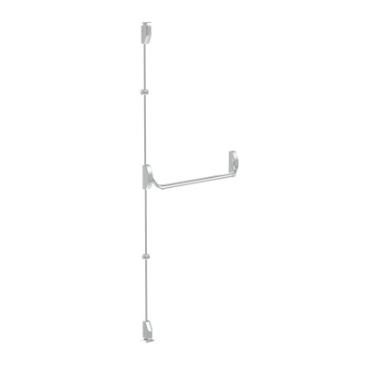 Ручка-штанга нажимная AP.1900C push-bar с тягами для двухстворчатых проф. дверей SL серебро