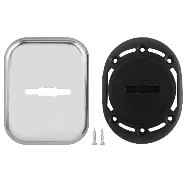 Накладка на сувальдный замок ESC.S.XL/K.486 CP (SC 486-S SQ XL) со шторкой хром (1шт.)