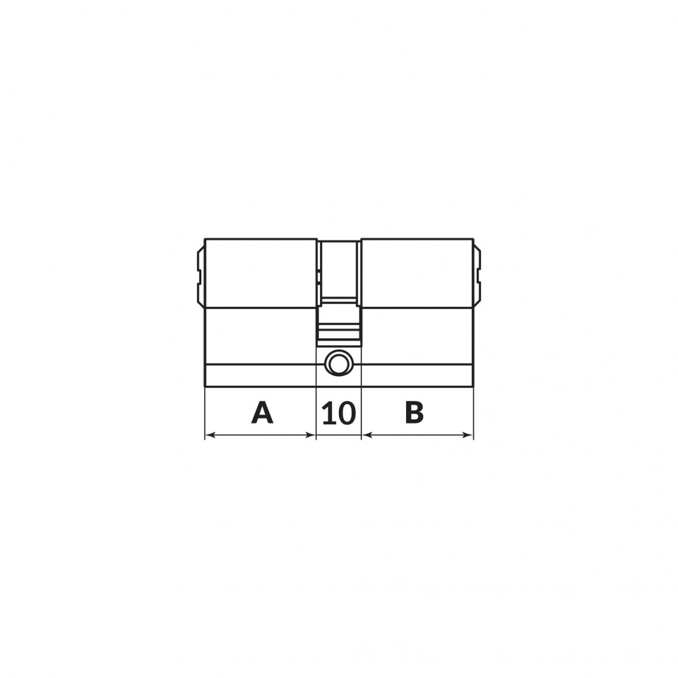 Цилиндровый механизм (200 ZA/80) 2000ZAKey80(30+10+40) BL черный 5Key