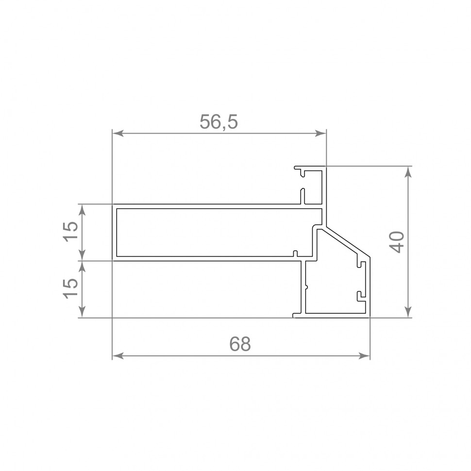 Короб SWD.Scope 40/68/3200 frame BL (3,2 м)