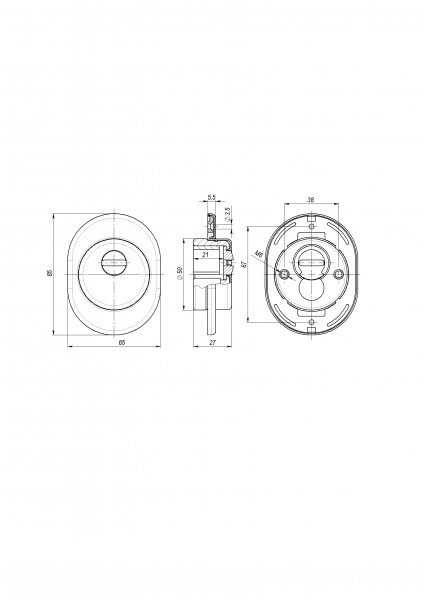 Броненакладка DEF.SF/OV.4825 (DEF 4825) SN-3 матовый никель
