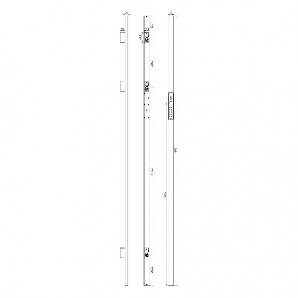 Электронный замок Sanyo D700 Usmart Go DM70 с WiFi, ручка скоба 1800 мм, черный 