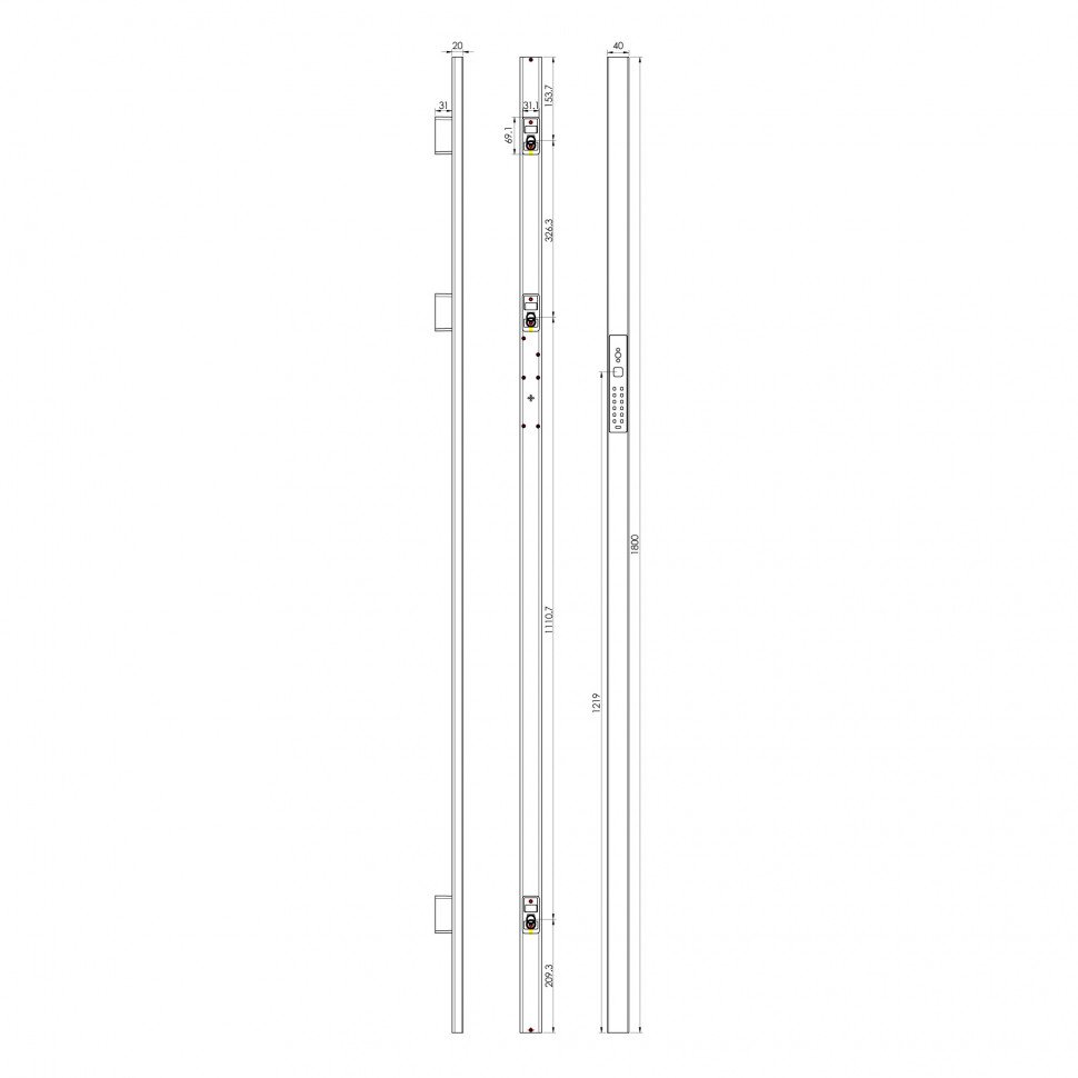 Электронный замок Sanyo D700 Usmart Go DM70 с WiFi, ручка скоба 1800 мм, черный 
