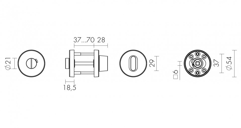 Ручка поворотная BK6.R.DSS201-02 (DSS-02-BK6) (INOX 201) BLACK