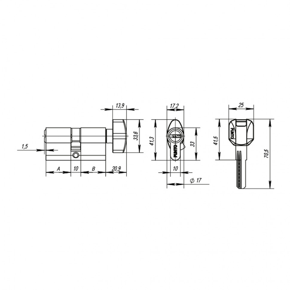 Цилиндровый механизм MaxPro7002Knob105mm(40+10+55) SN никель 7key с вертушкой 