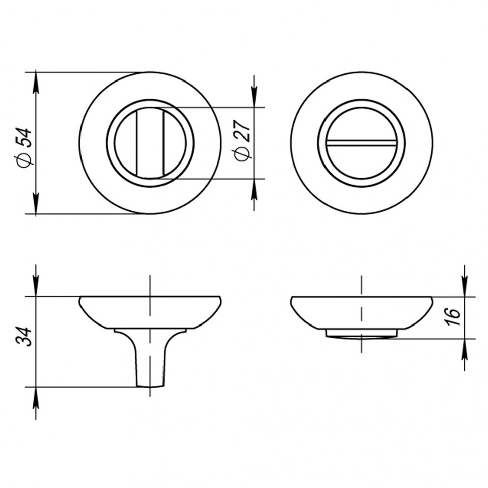 Ручка поворотная BK6.R.RM54 (BK6 RM) ABG-6 зелёная бронза
