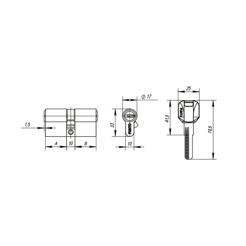 Цилиндровый механизм MaxPro7000Key70mm(30+10+30) SN никель 7key