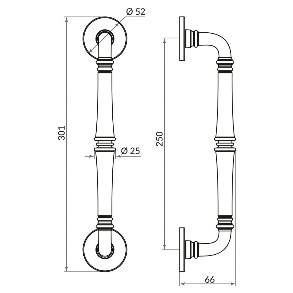 Ручка-скоба PULL.ARC.SORENTO OB-13 античная бронза