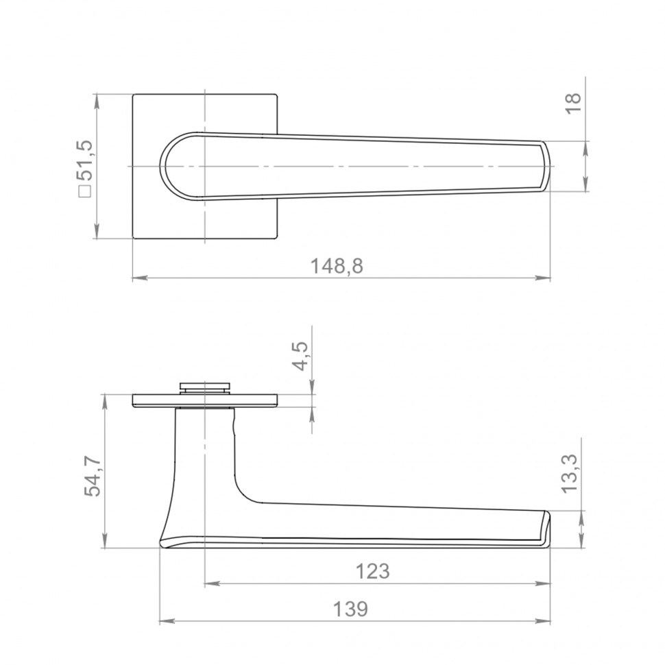 Ручка раздельная K.YM.VANILLA FSG-39 флор. золото