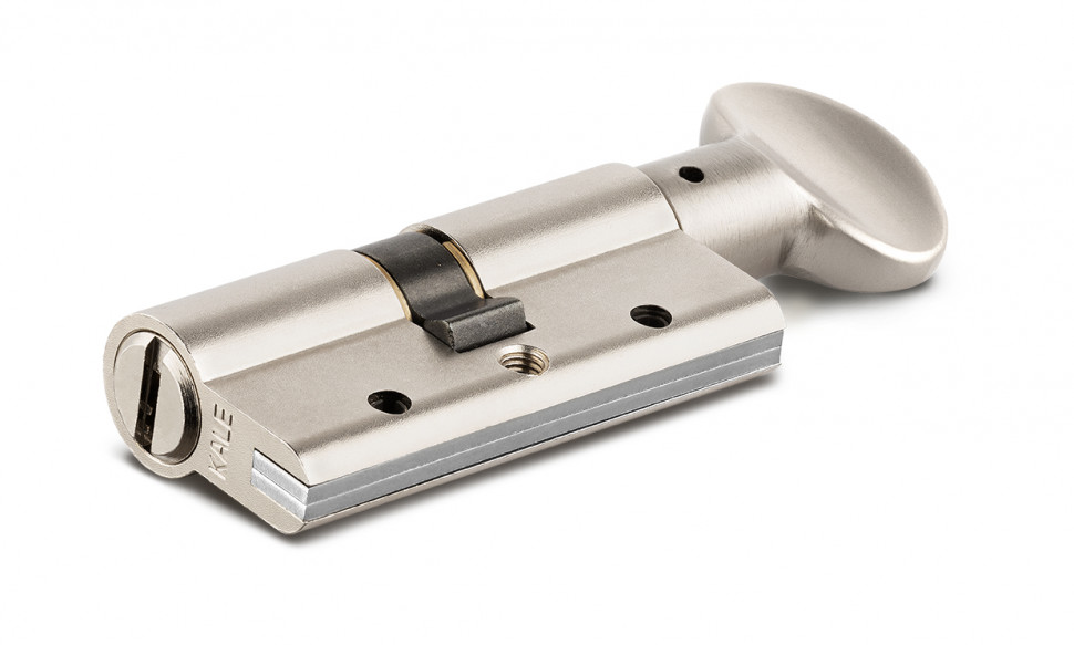 Цилиндровый механизм с вертушкой 164 DBM-E/70 (30+10+30) mm никель 5 кл.