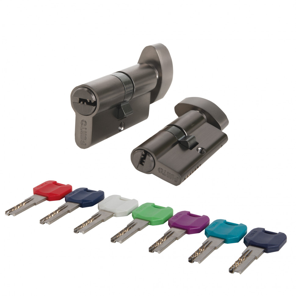 Цилиндровый механизм MaxPro7002Knob52mm(21+10+21) GR графит 7key с вертушкой