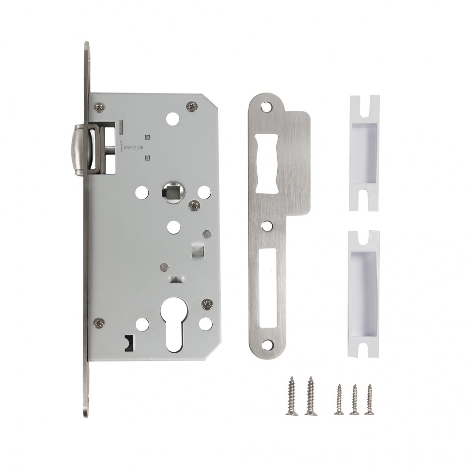 Замок врезной DD.INOX/C-55.72/R с роликовой защелкой (лиц.планка 20 мм)