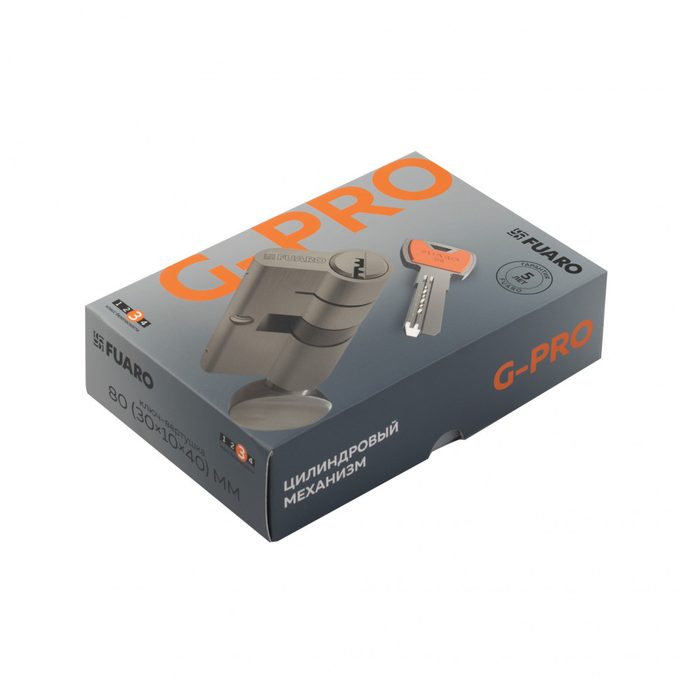 Цилиндровый механизм 3 класса безопасности G-PRO5002 Knob 80 (30+10+40) SSC 5Key