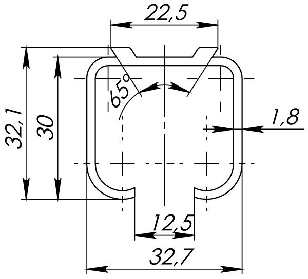 Верхняя направляющая Comfort R 60/80/1,8/2000 track (2 м)