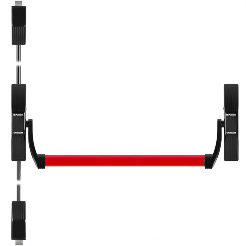 Ручка-штанга нажимная AP.1700C push-bar (ANTI-PANIC 1700С) с тягами для двухстворчатых дверей