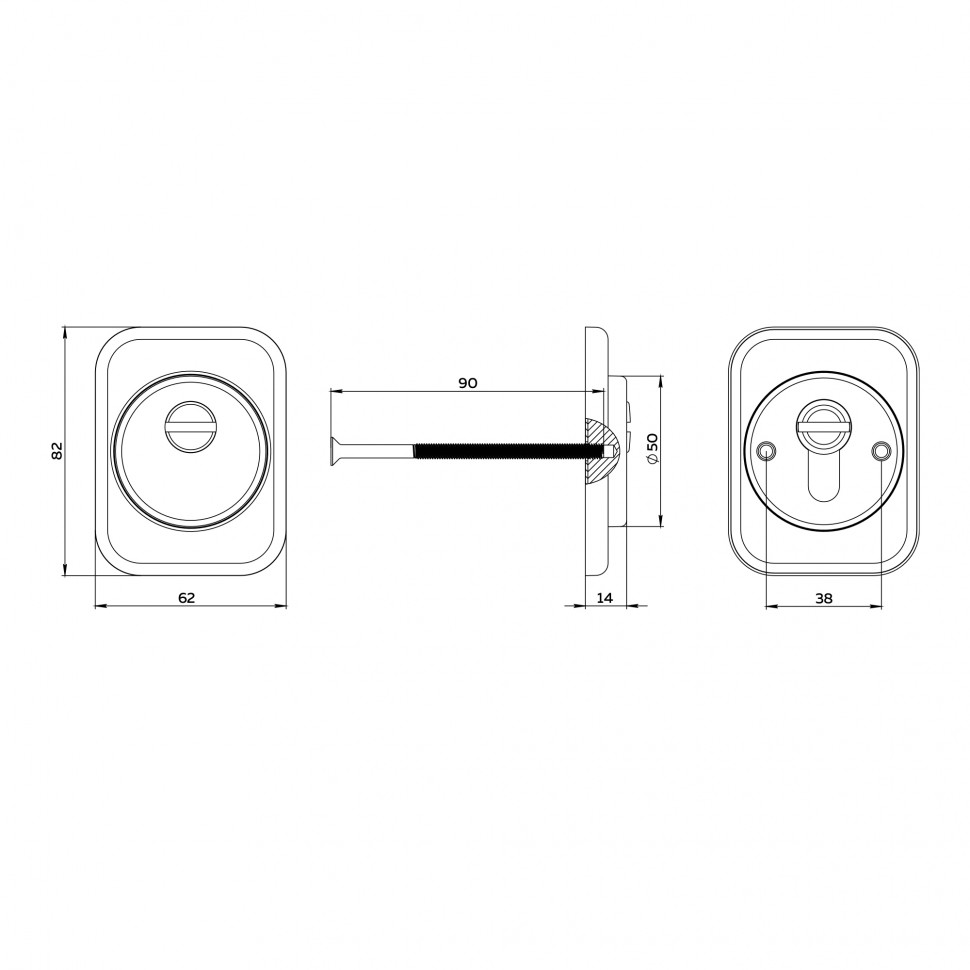 Накладка DEF.TRD/K-EXT.4286 BL-24 черный