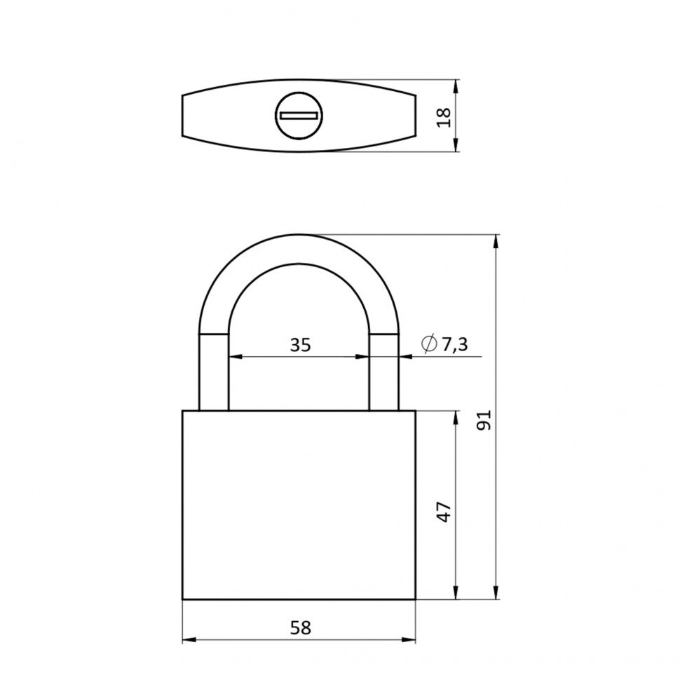 Замок навесной PD-0263 3 key