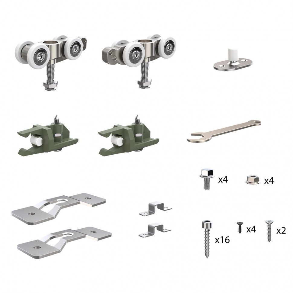 Комплект для раздвижных профильных дверей SLD.Comfort-PRO.SET1.PROF rollers/80