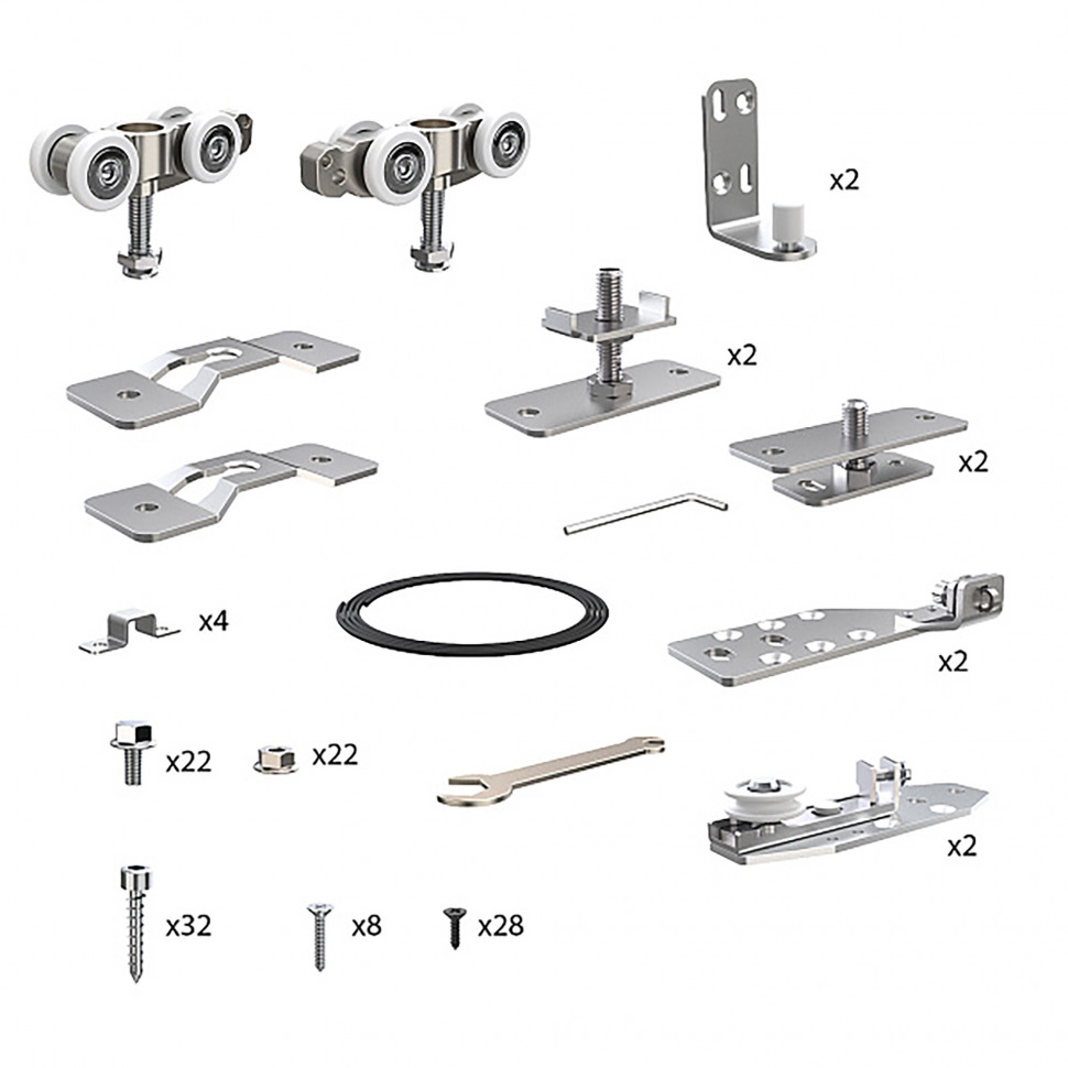 Комплект для профильных телескопических дверей SLD.Comfort-PRO.SET5.PROF telescope/80