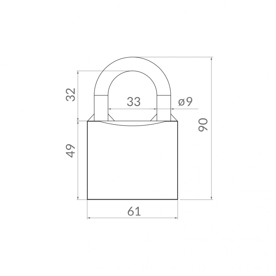 Замок навесной PK-0163 3 key англ.ключ. 