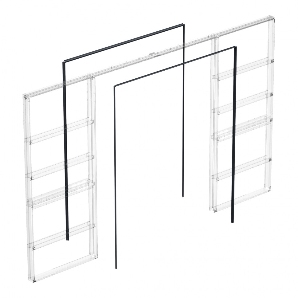 Комплект для обрамления пенала для двухстворчатой двери SLD.Comfort-PENAL frame 1800/2900 BL