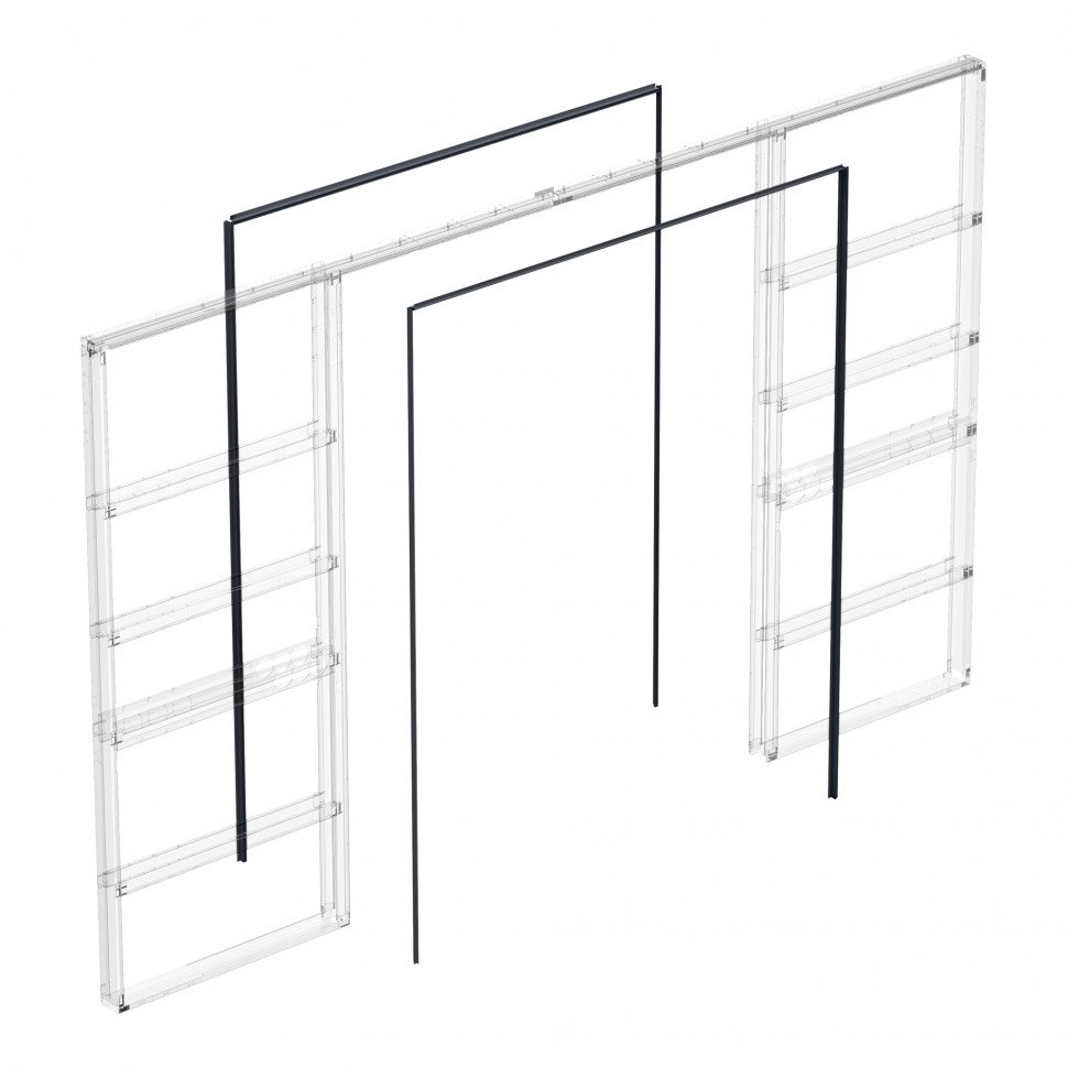 Комплект для обрамления пенала для двухстворчатой двери SLD.Comfort-PENAL frame 1800/2900 BL