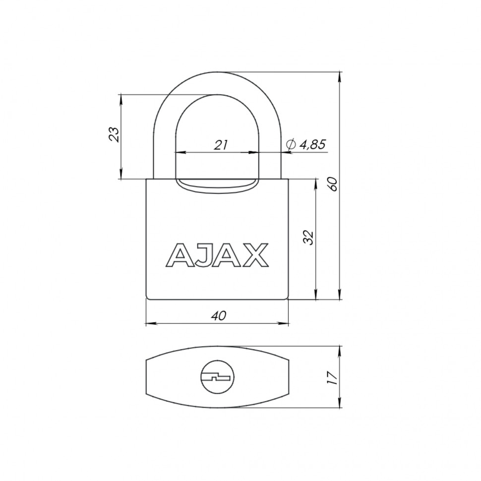 Замок навесной PD-0538 3 key