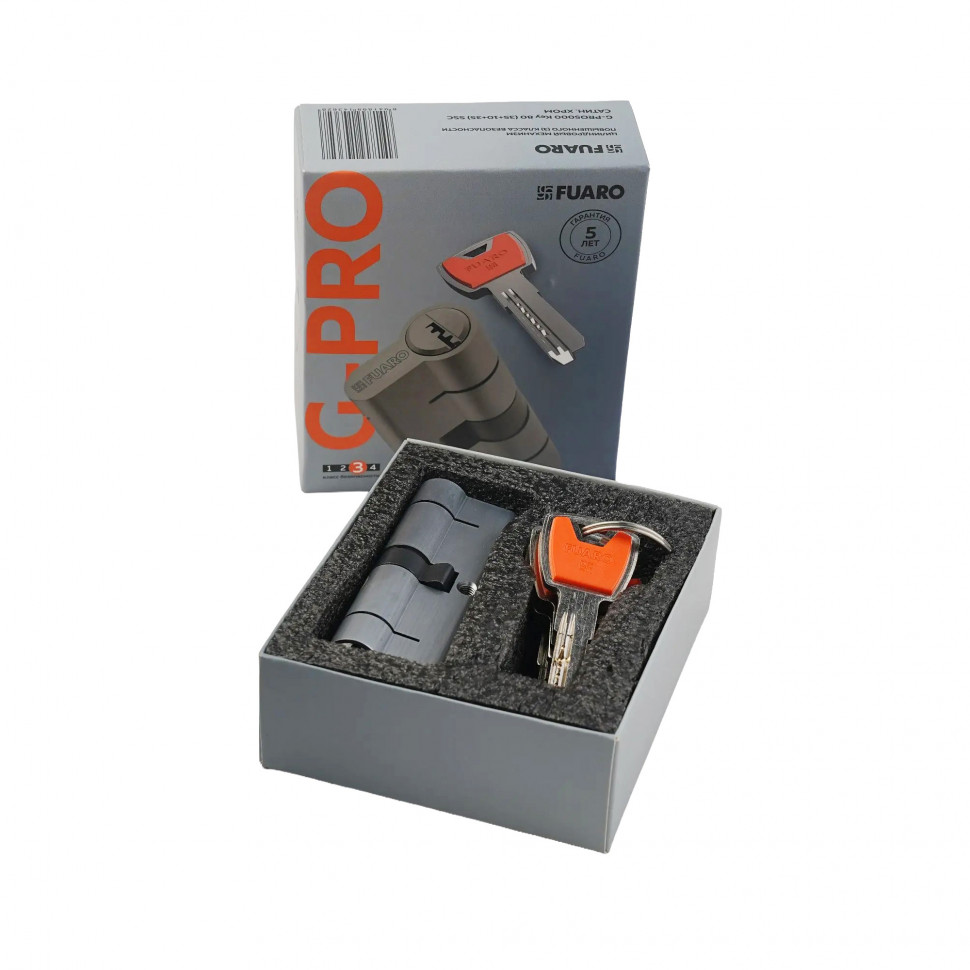 Цилиндровый механизм 3 класса безопасности G-PRO5000 Key 80 (30+10+40) SSC 5Key