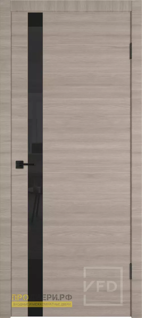 Дверь Solo Red Oak Стекло черное экошпон Solo ВФД