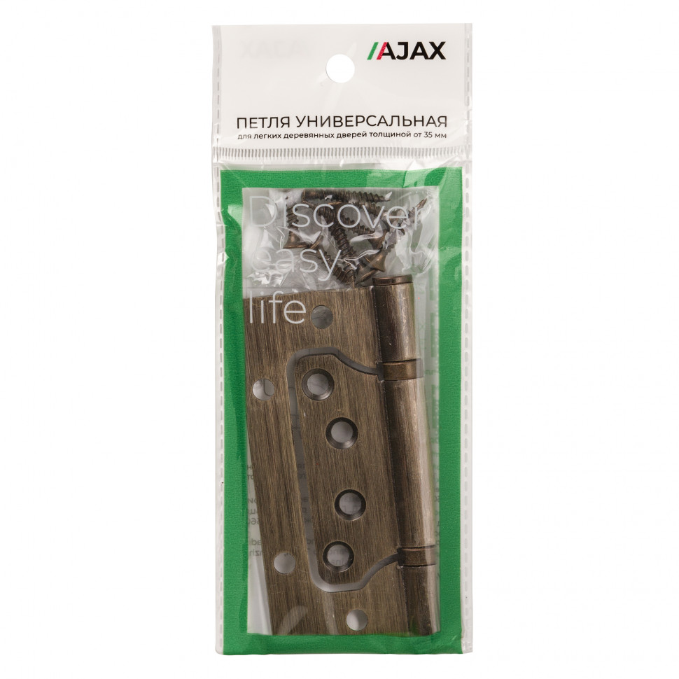 Петля универсальная без врезки IN4000W AB (100/P-2B 100x2,3) бронза