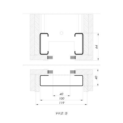 Комплект для обрамления пенала SLD.Comfort-PENAL frame 900/2300 BL