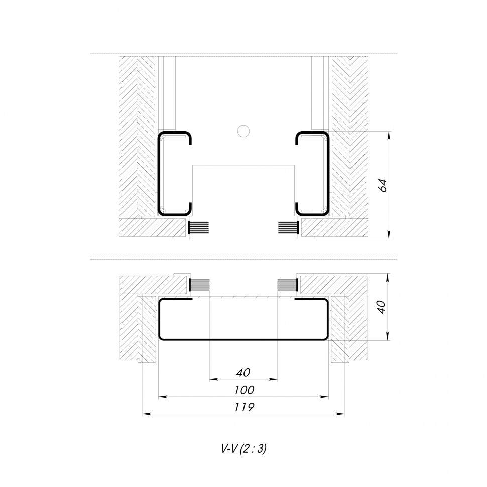 Комплект для обрамления пенала SLD.Comfort-PENAL frame 900/2300 AL