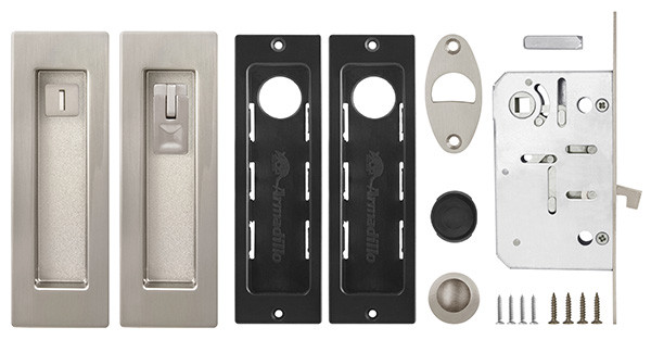 Защелка с ручками для раздвижных дверей SH.URB153.KIT011-BK (SH011 URB) SN-3 матовый никель