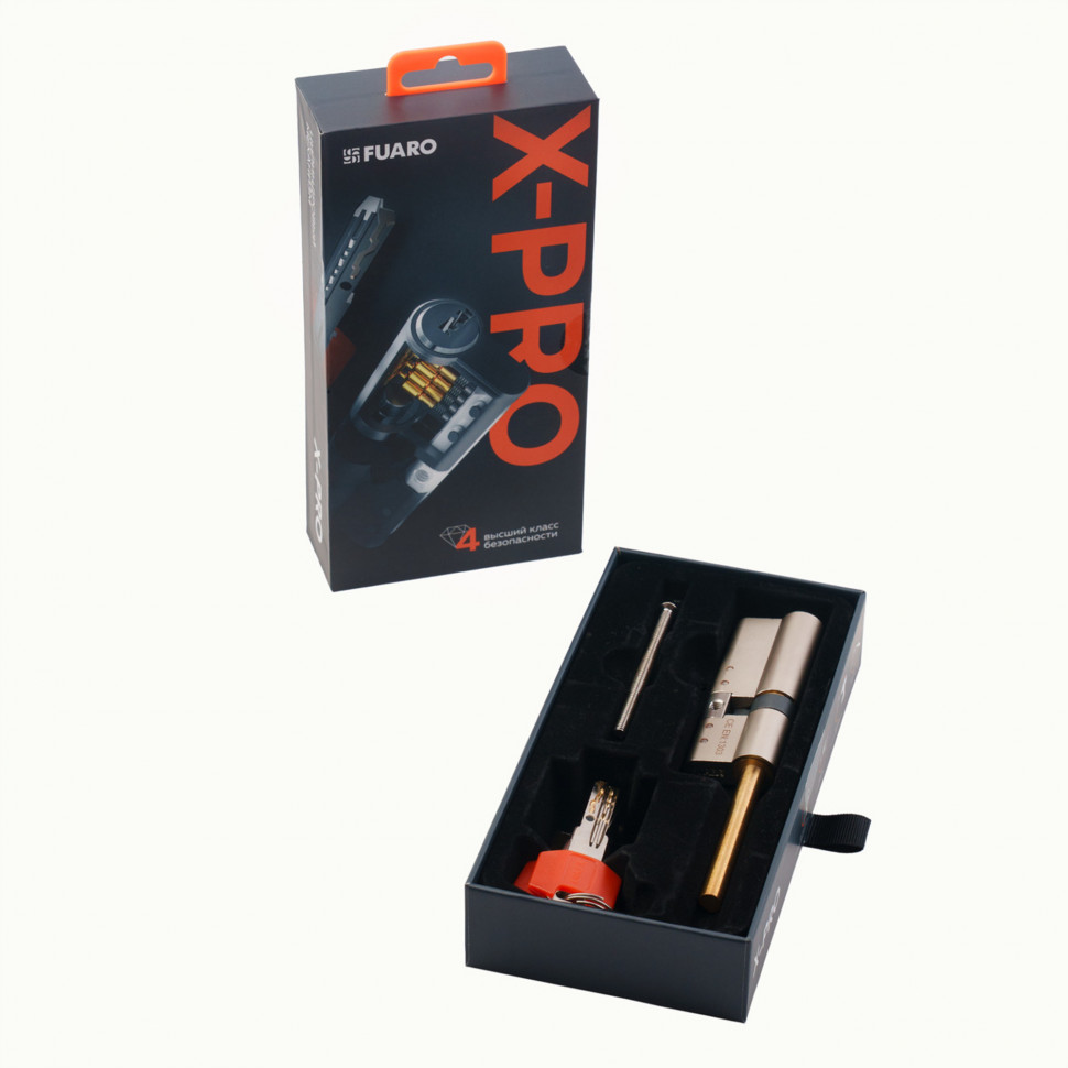 Цилиндровый механизм 4 класса безопасности X-PRO5007 Tang w/k 100 (65+10+25) SN-3  шток без вертушки